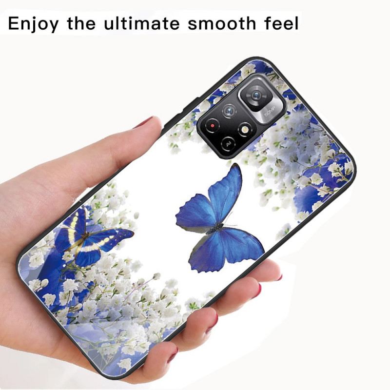 Telefontok Xiaomi Redmi Note 11 Pro Plus 5G Butterflies Design Edzett Üveg