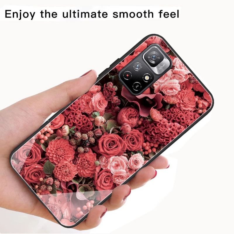 Telefontok Xiaomi Redmi Note 11 Pro Plus 5G Rose Flowers Edzett Üveg