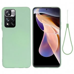 Tok Xiaomi Redmi Note 11 Pro Plus 5G Folyékony Szilikon Nyakpánttal