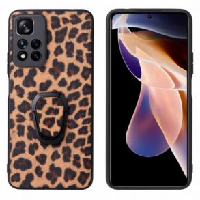 Tok Xiaomi Redmi Note 11 Pro Plus 5G Leopárd Stílusú Gyűrűtartó