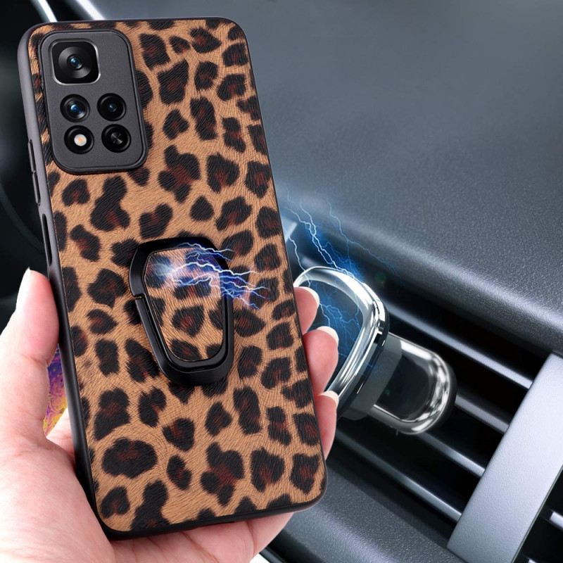 Tok Xiaomi Redmi Note 11 Pro Plus 5G Leopárd Stílusú Gyűrűtartó