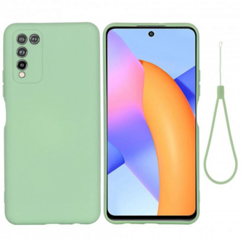 Telefontok Honor 10X Lite Folyékony Szilikon Nyakpánttal