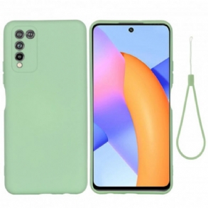 Telefontok Honor 10X Lite Folyékony Szilikon Nyakpánttal