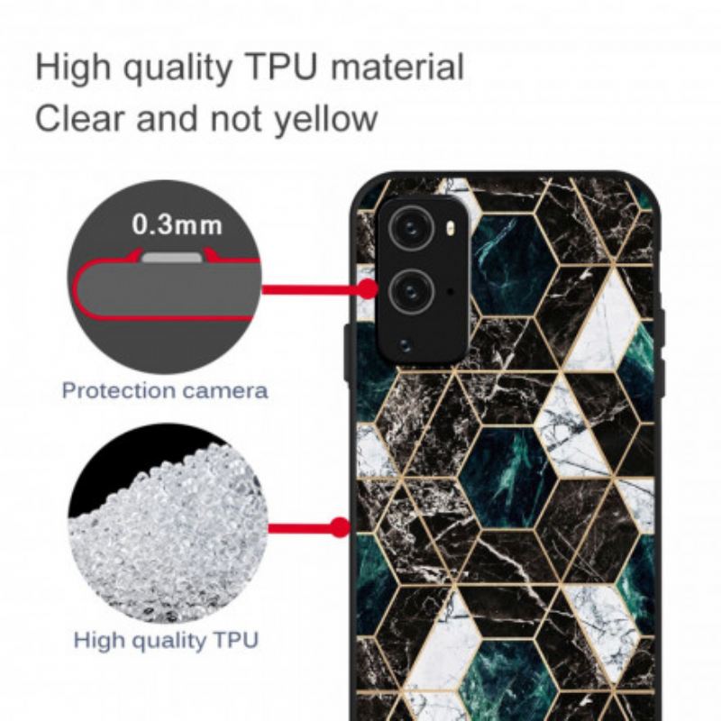 Tok OnePlus 9 Pro Színes Geometria Márvány