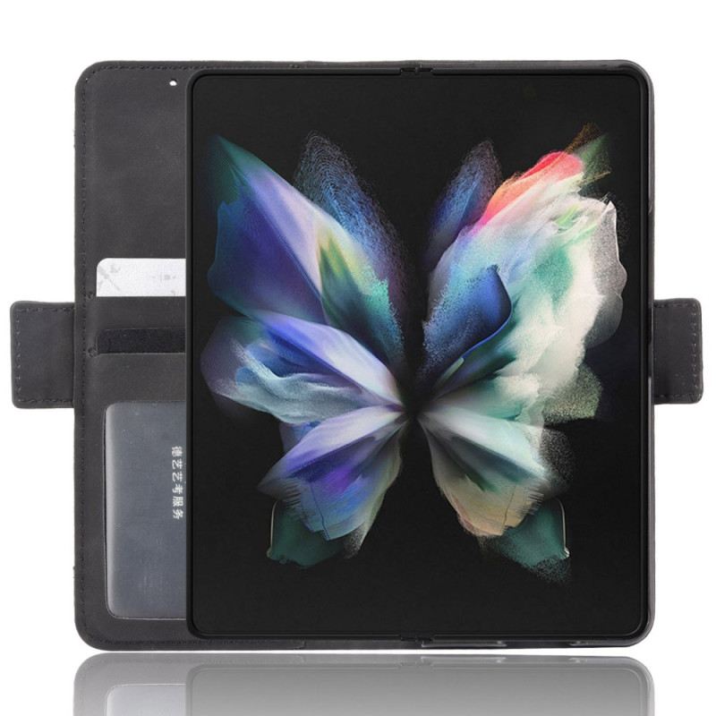 Fliptok / Bőrtok Samsung Galaxy Z Fold 4 Kém Tolltárolóval