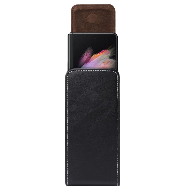 Fliptok Samsung Galaxy Z Fold 4 Mikroszálas Bőr Övtáska