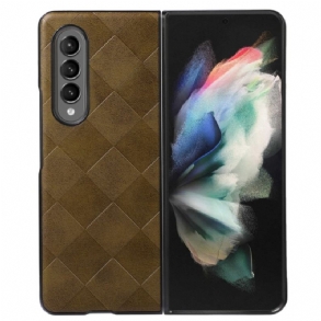 Tok Samsung Galaxy Z Fold 4 Műbőr Kockás Minta