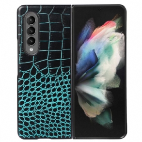 Tok Samsung Galaxy Z Fold 4 Trendi Krokodil Hatású Valódi Bőr