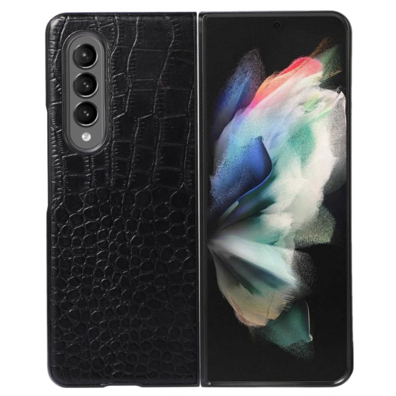 Tok Samsung Galaxy Z Fold 4 Trendi Krokodil Hatású Valódi Bőr