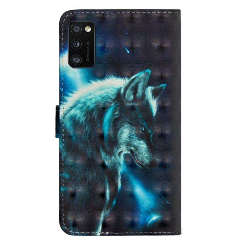 Fliptok / Bőrtok Samsung Galaxy A41 Majestic Wolf