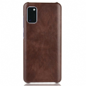 Telefontok Samsung Galaxy A41 Litchi Performance Leather Effect