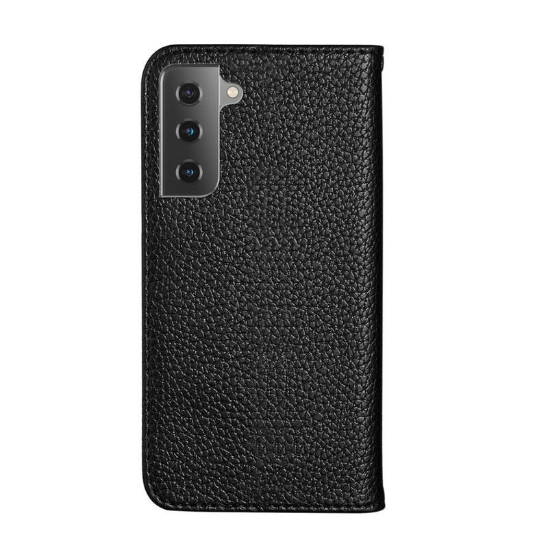 Fliptok Samsung Galaxy S21 5G Bőrtok Műbőr Litchi Ultra Chic