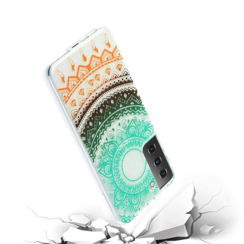 Telefontok Samsung Galaxy S21 5G Varrat Nélküli Virág Mandala