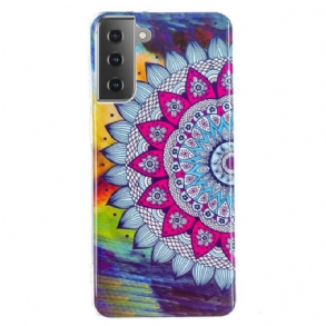 Tok Samsung Galaxy S21 5G Fluoreszkáló Színes Mandala