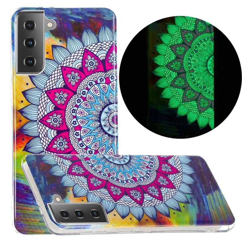 Tok Samsung Galaxy S21 5G Fluoreszkáló Színes Mandala