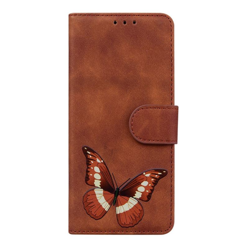 Fliptok / Bőrtok Poco M4 Pro 5G Skin-touch Butterfly