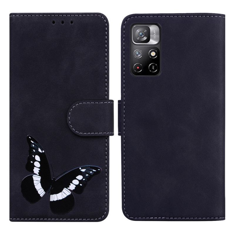 Fliptok / Bőrtok Poco M4 Pro 5G Skin-touch Butterfly