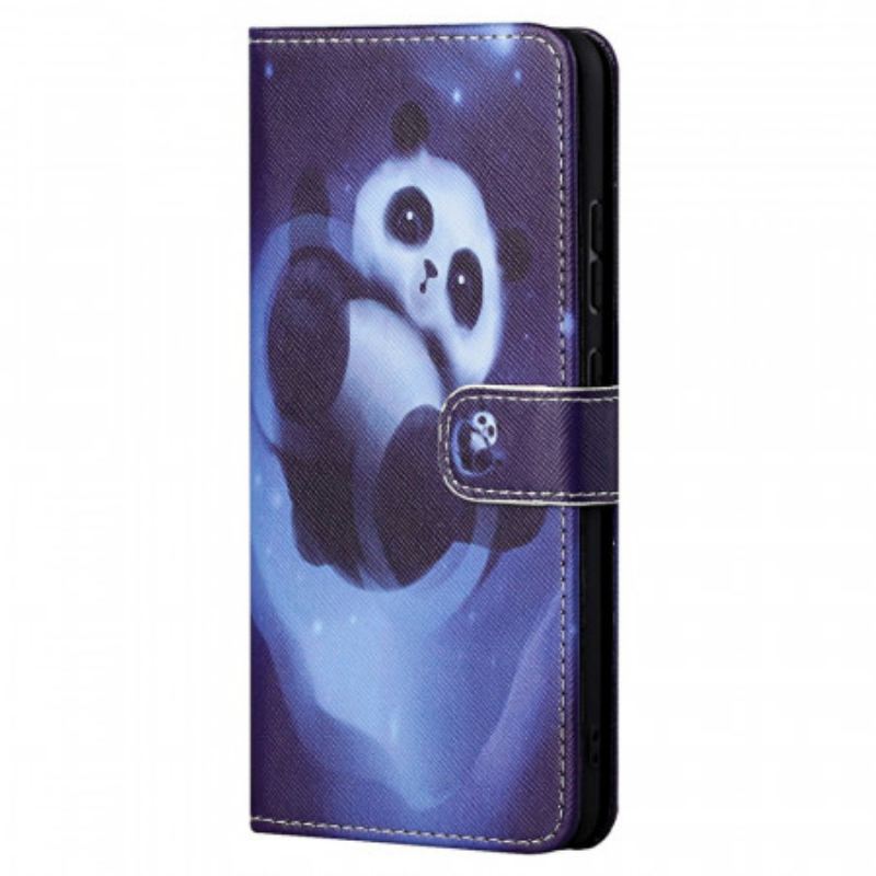 Fliptok Poco M4 Pro 5G szíjjal Panda Space Kötéllel