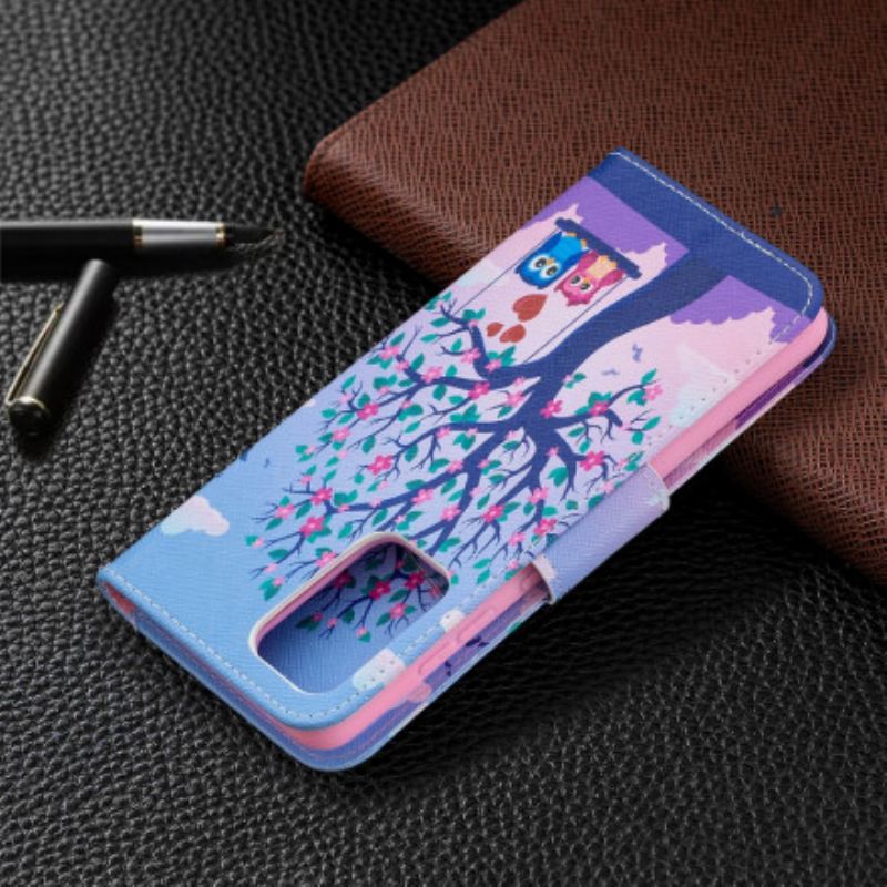 Fliptok / Bőrtok Samsung Galaxy A52 4G / A52 5G / A52s 5G Baglyok A Swing