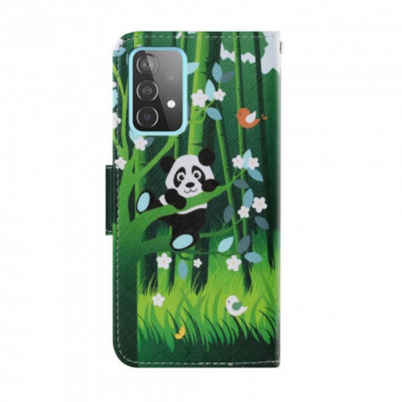 Fliptok / Bőrtok Samsung Galaxy A52 4G / A52 5G / A52s 5G Panda Séta