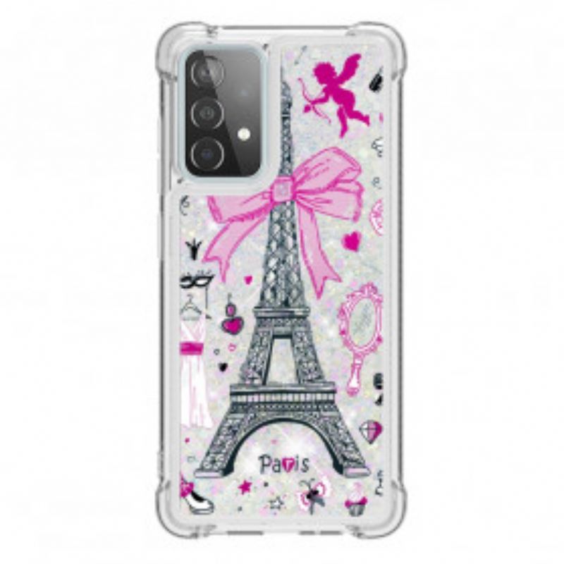 Tok Samsung Galaxy A52 4G / A52 5G / A52s 5G Az Eiffel-torony Flitterei