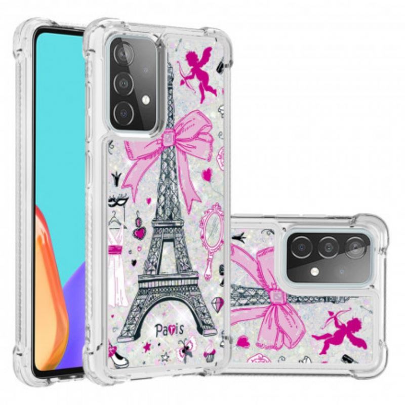 Tok Samsung Galaxy A52 4G / A52 5G / A52s 5G Az Eiffel-torony Flitterei