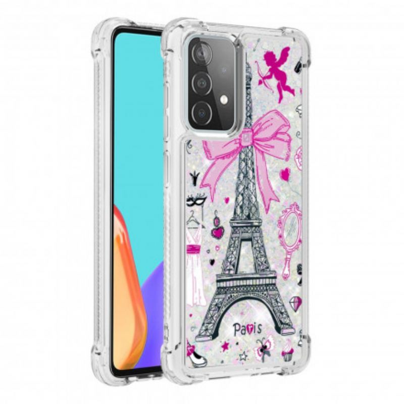 Tok Samsung Galaxy A52 4G / A52 5G / A52s 5G Az Eiffel-torony Flitterei