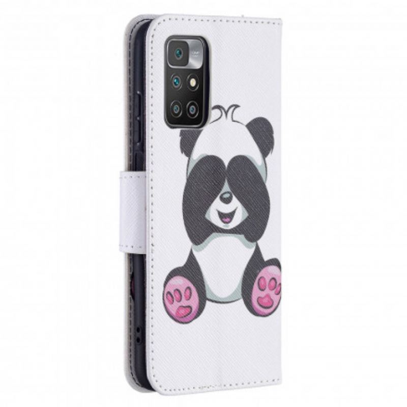 Fliptok / Bőrtok Xiaomi Redmi 10 Panda Fun