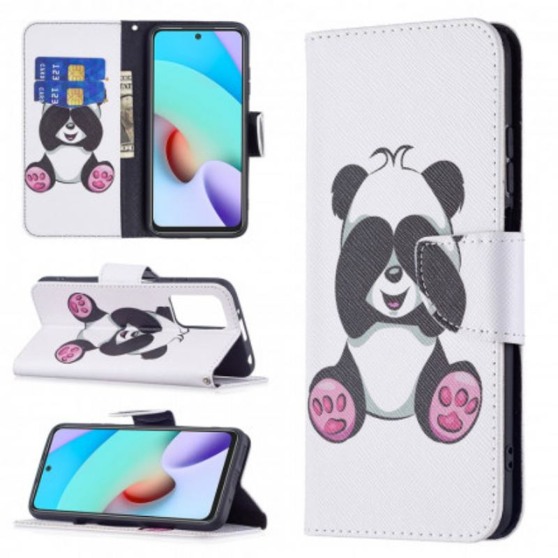 Fliptok / Bőrtok Xiaomi Redmi 10 Panda Fun