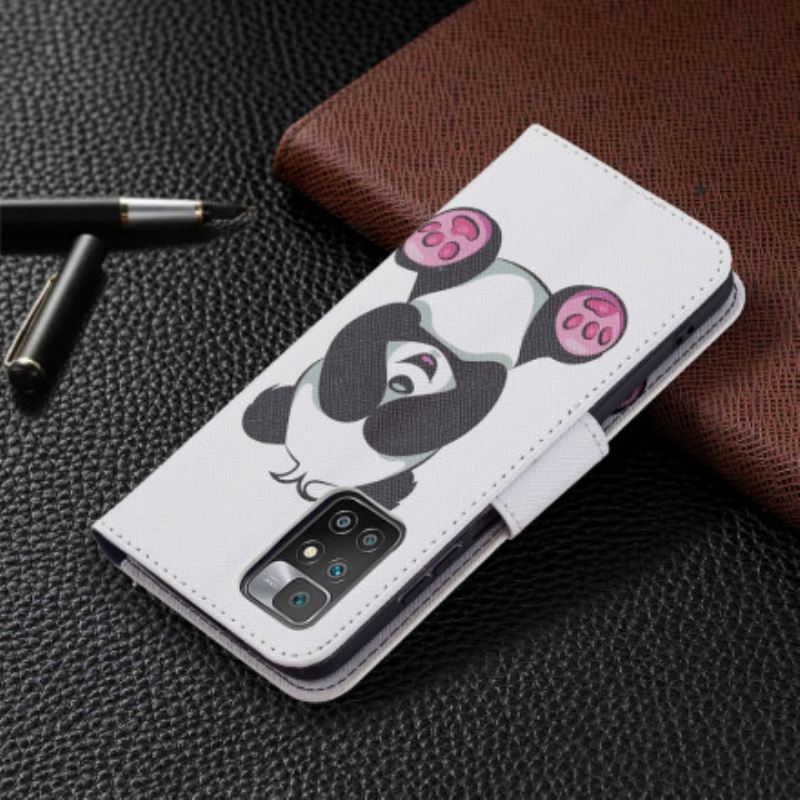 Fliptok / Bőrtok Xiaomi Redmi 10 Panda Fun