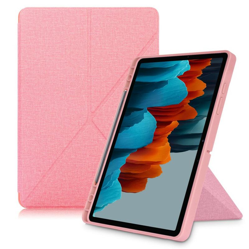 Tok Samsung Galaxy Tab S7 FE Origami Szövet Textúra