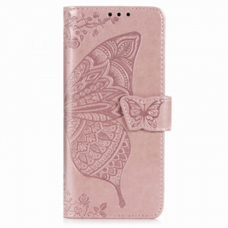 Kinyitható Tokok Samsung Galaxy Z Fold 2 Butterfly Design Zsinórral