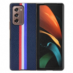 Tok Samsung Galaxy Z Fold 2 Tricolor Litchi Műbőr