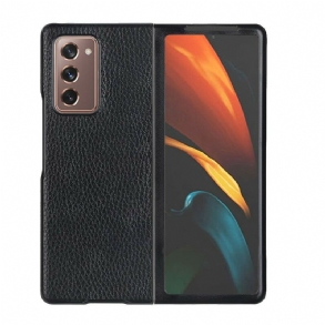 Tok Samsung Galaxy Z Fold 2 Valódi Texturált Litcsi Bőr