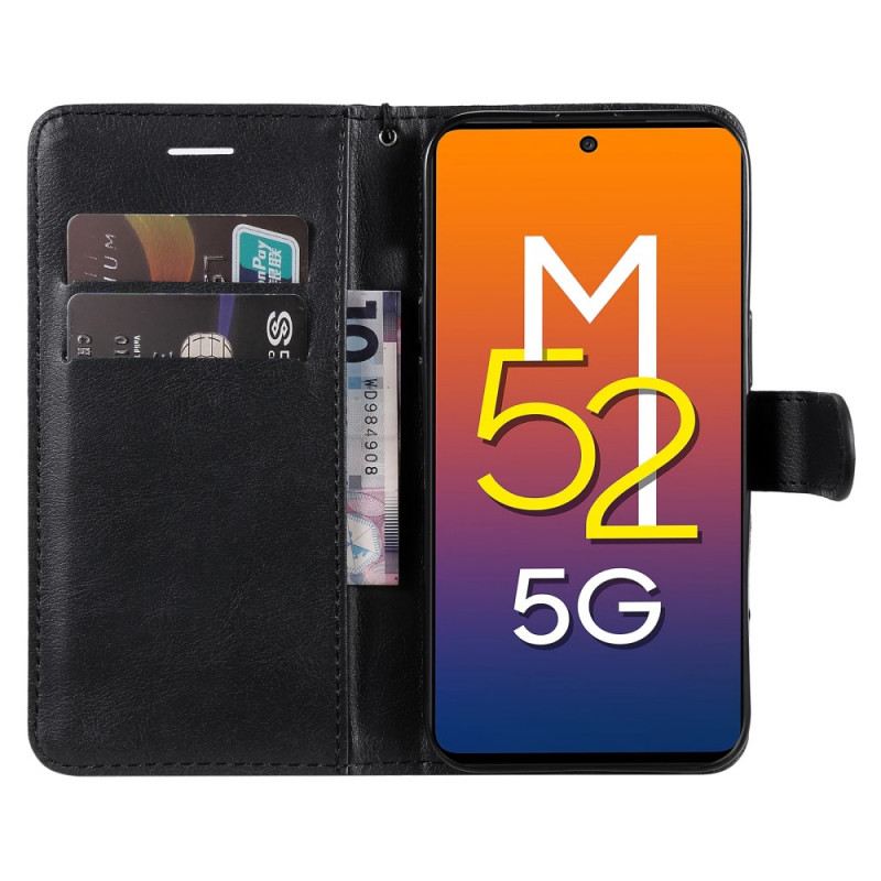 Fliptok / Bőrtok Samsung Galaxy M52 5G szíjjal Pántos Matt Bőr