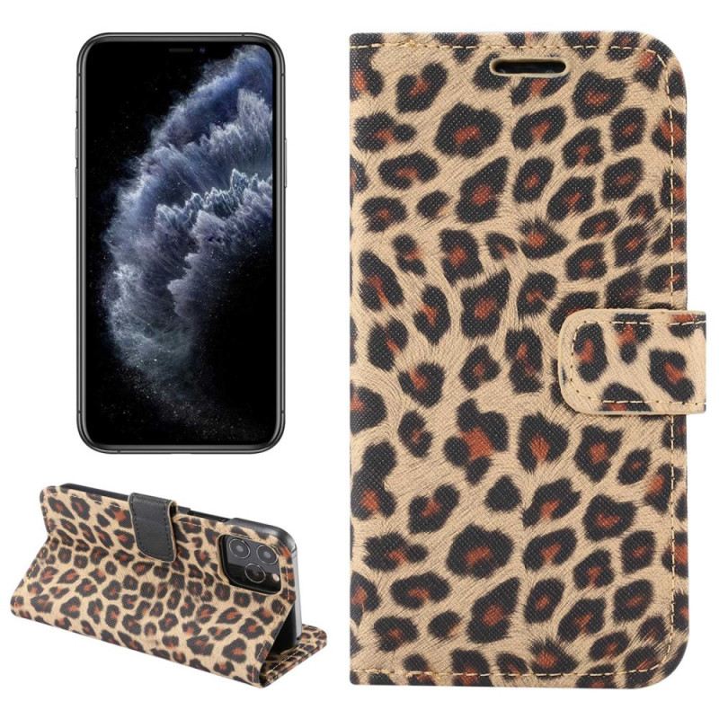 Kinyitható Tokok iPhone 14 Leopárd