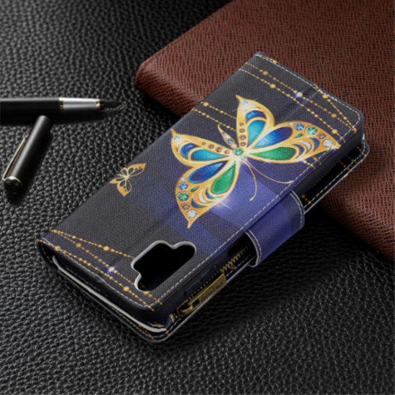 Fliptok / Bőrtok Samsung Galaxy A32 5G Butterflies Art Cipzáras Tasak