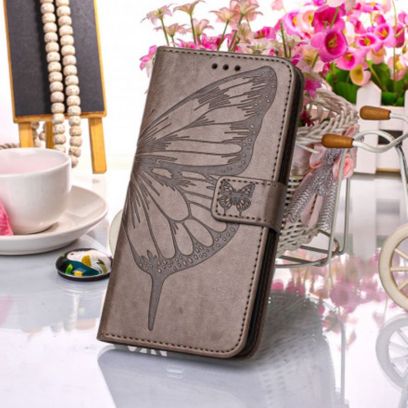 Fliptok / Bőrtok Samsung Galaxy A32 5G Butterfly Design Zsinórral