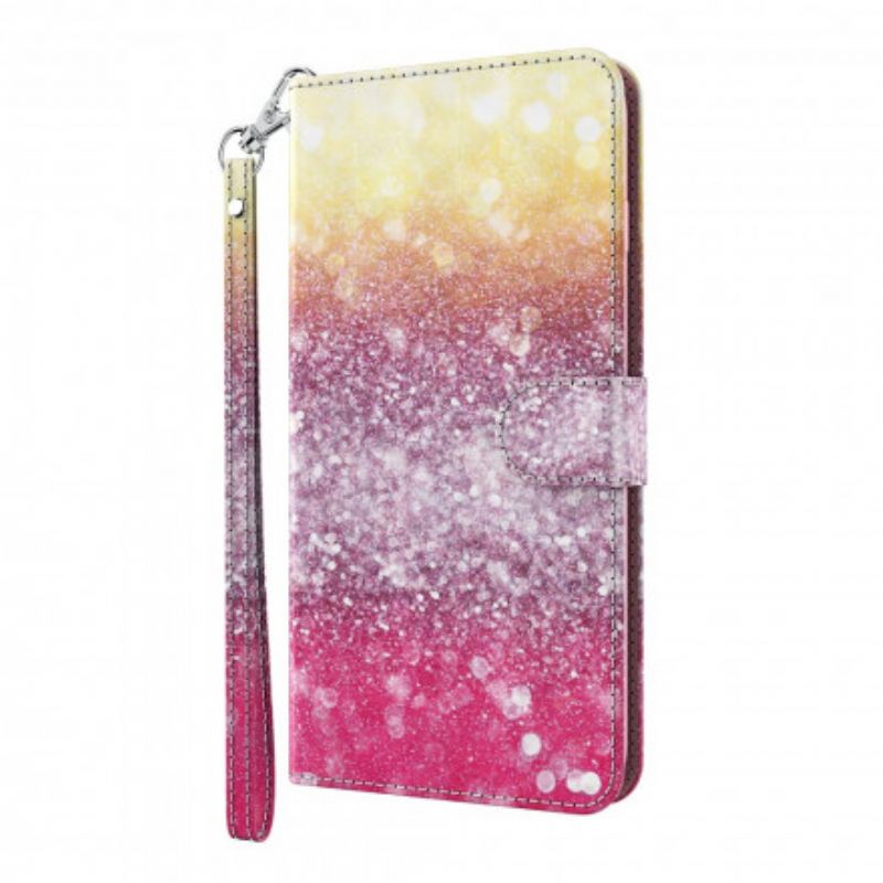 Fliptok / Bőrtok Samsung Galaxy A32 5G Light Spot Glitter Magenta