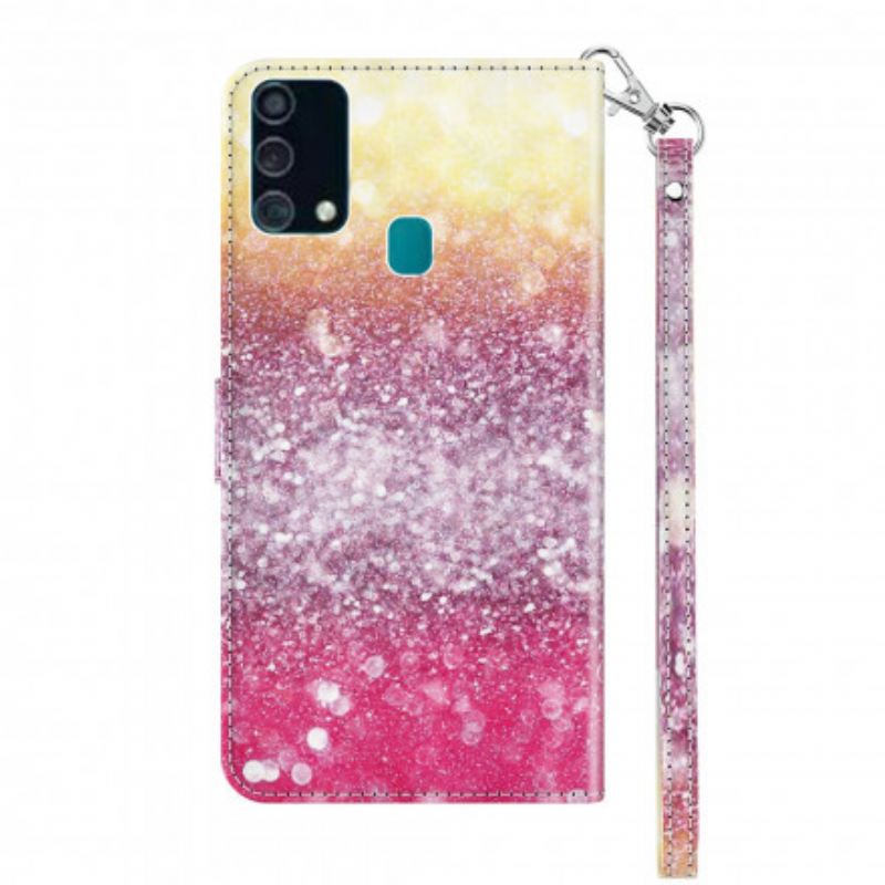 Fliptok / Bőrtok Samsung Galaxy A32 5G Light Spot Glitter Magenta