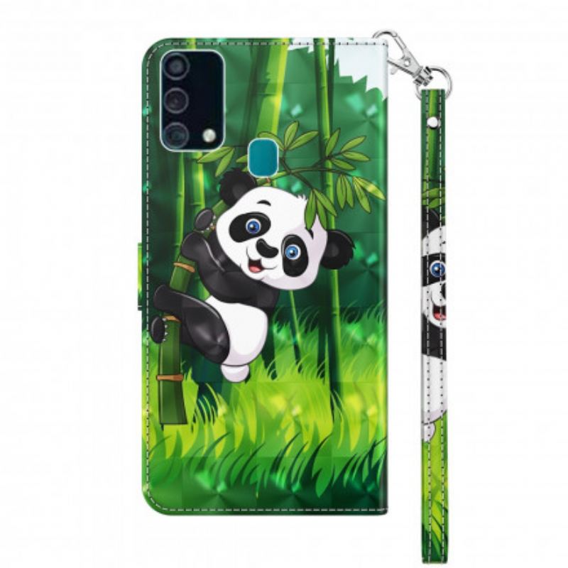 Fliptok / Bőrtok Samsung Galaxy A32 5G Light Spot Panda És Bambusz