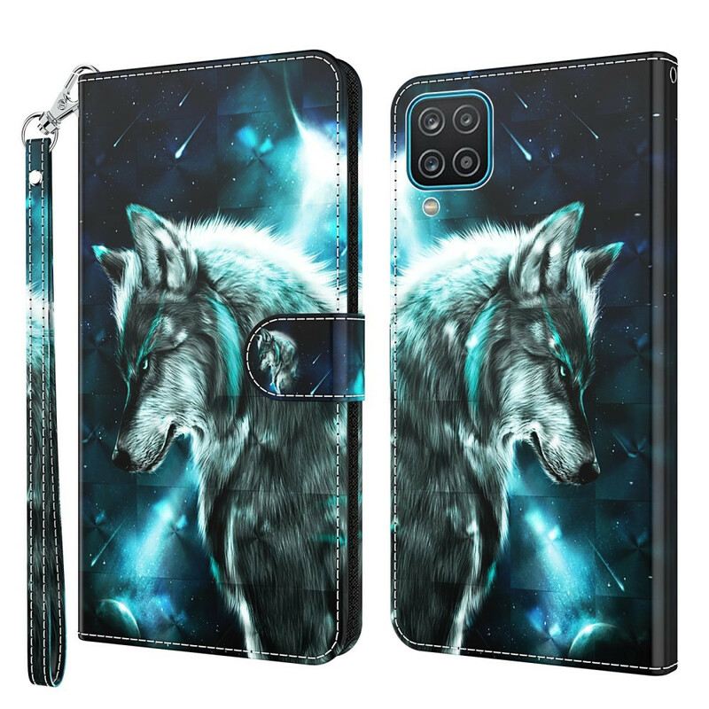 Fliptok / Bőrtok Samsung Galaxy M12 / A12 Majestic Wolf