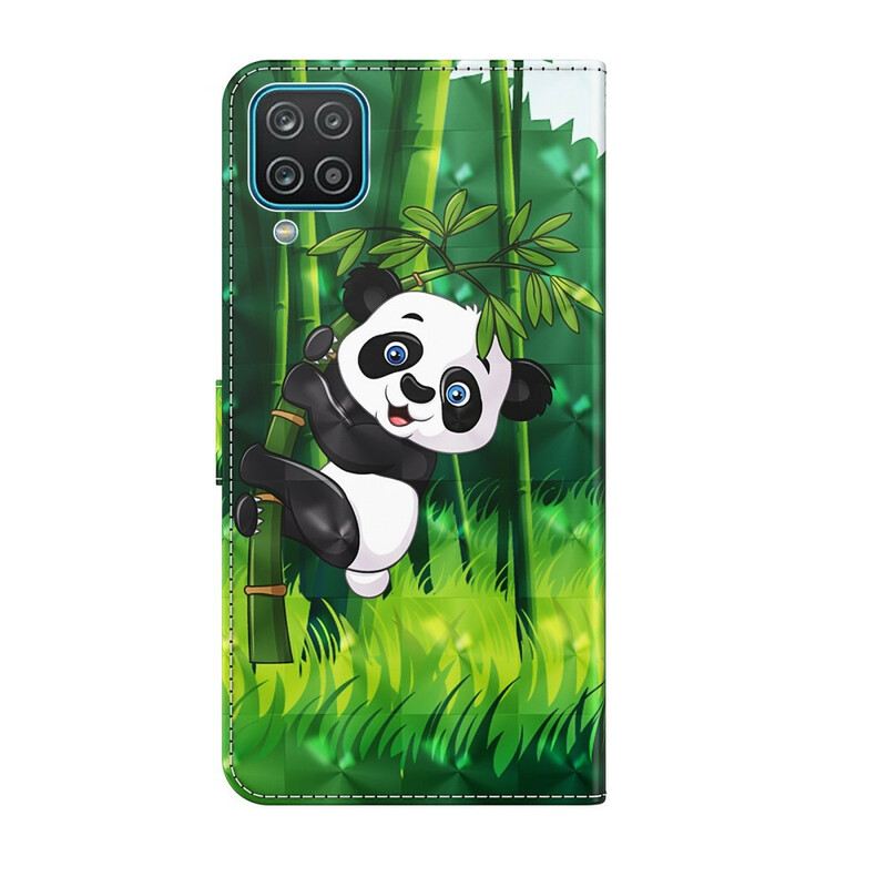 Fliptok / Bőrtok Samsung Galaxy M12 / A12 Panda És Bambusz