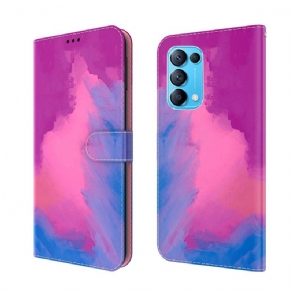 Fliptok / Bőrtok Oppo Find X3 Lite Vízfestmény