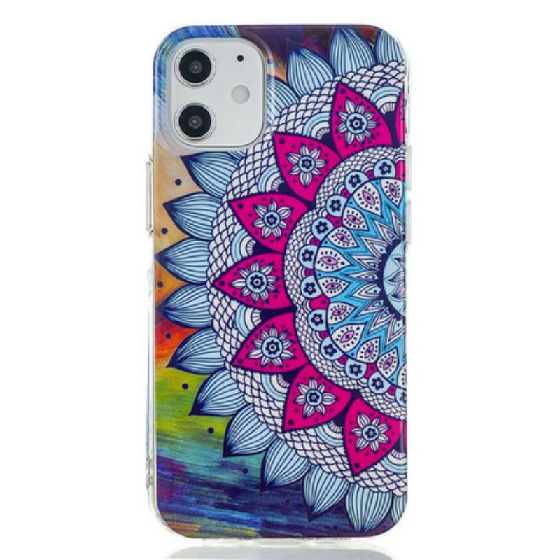 Telefontok iPhone 12 / 12 Pro Fluoreszkáló Színes Mandala