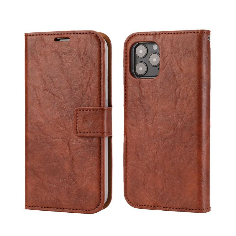 Tok iPhone 12 / 12 Pro Levehető Distressed Leather Stílus