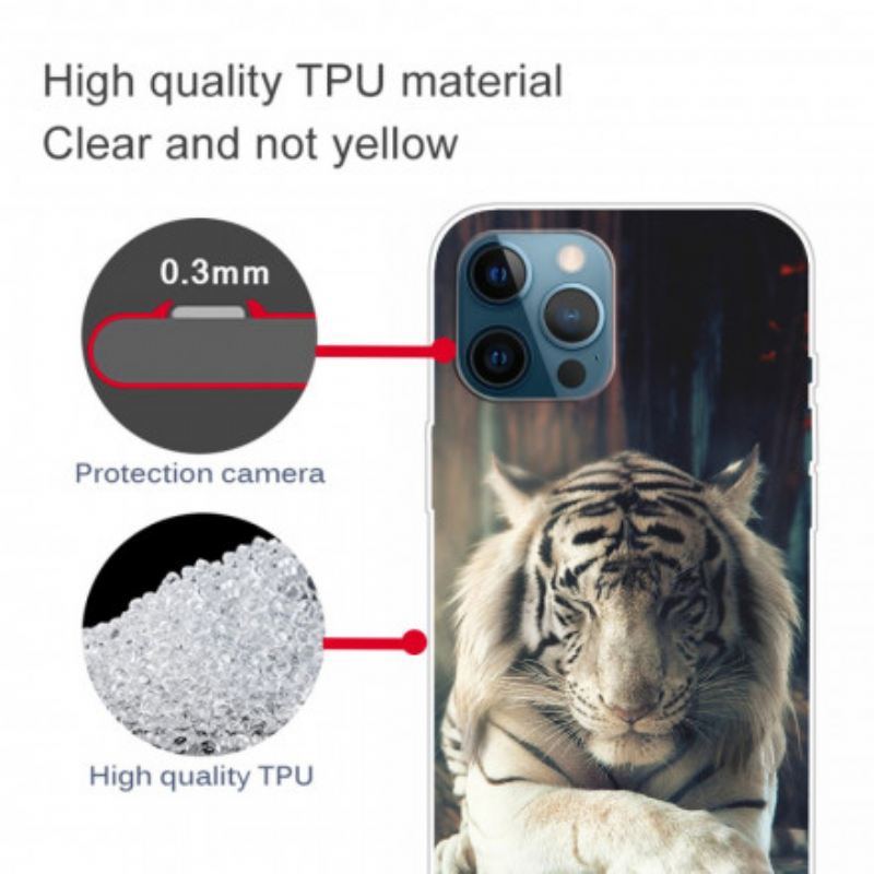 Tok iPhone 12 / 12 Pro Rugalmas Tigris