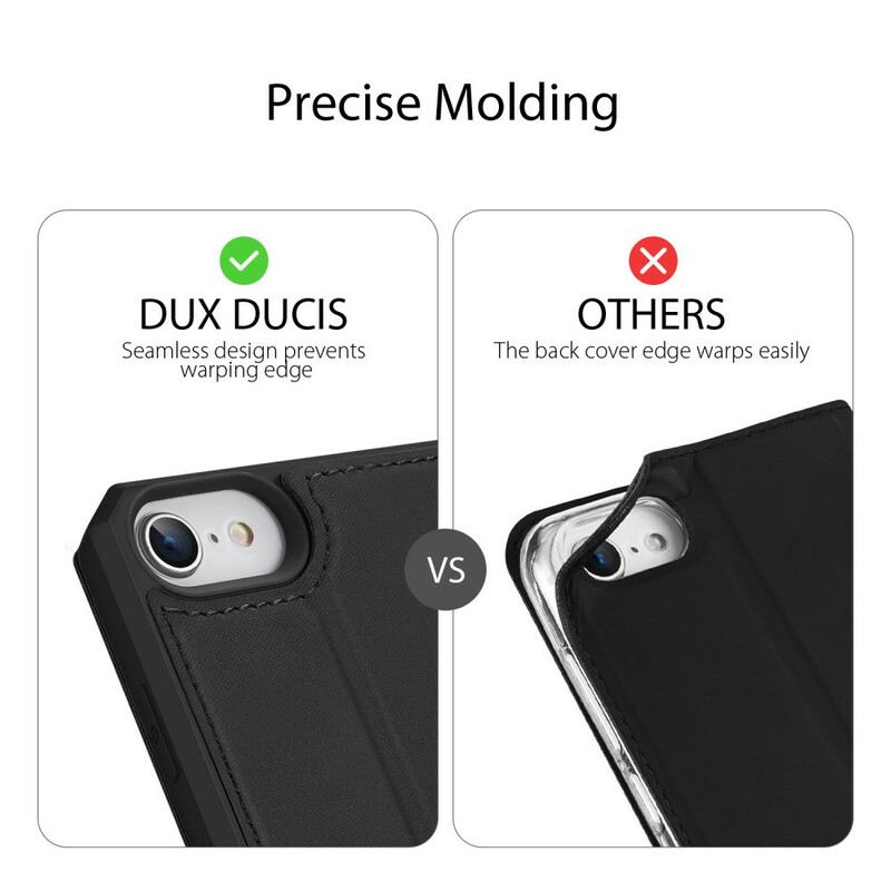 Fliptok iPhone SE 3 / SE 2 / 8 / 7 Bőrtok Skin X Series Dux Ducis