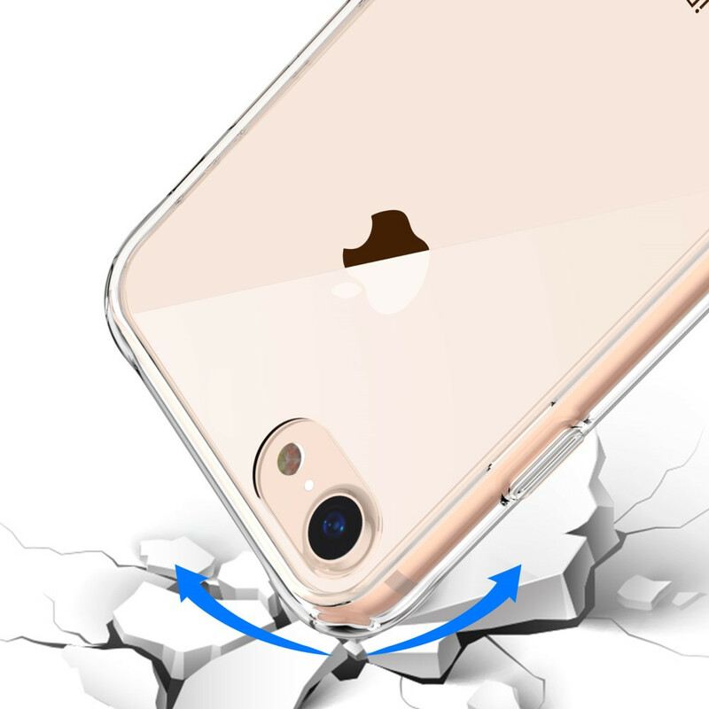 Tok iPhone SE 3 / SE 2 / 8 / 7 Átlátszó Leeu Üveg És Akril