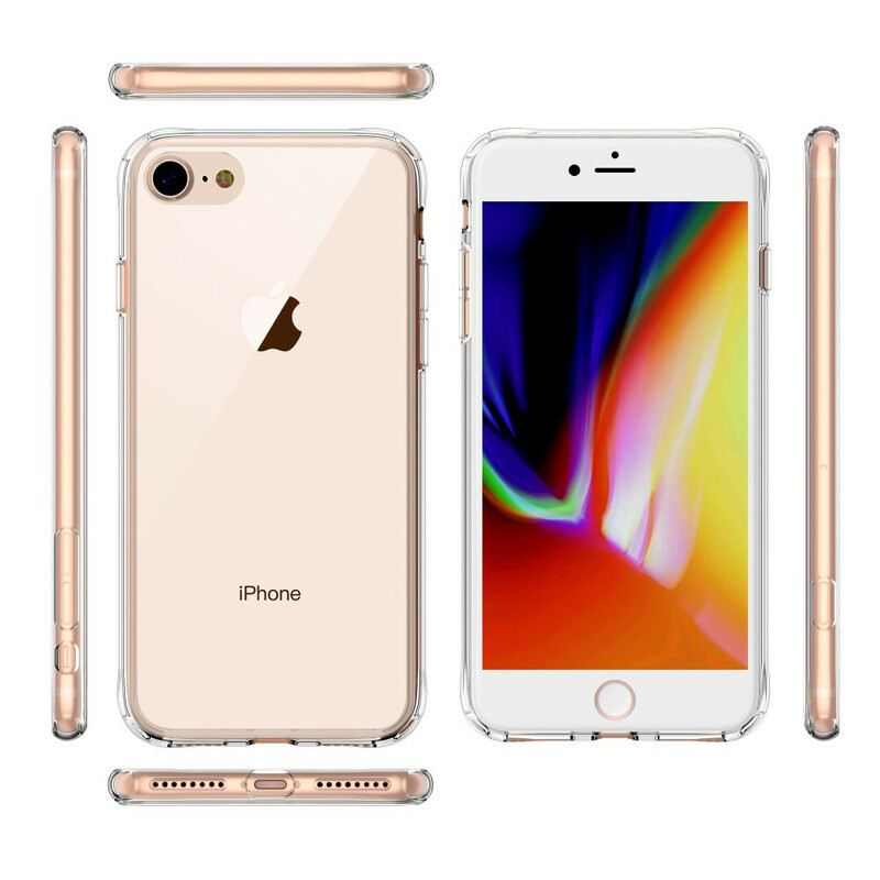 Tok iPhone SE 3 / SE 2 / 8 / 7 Átlátszó Leeu Üveg És Akril